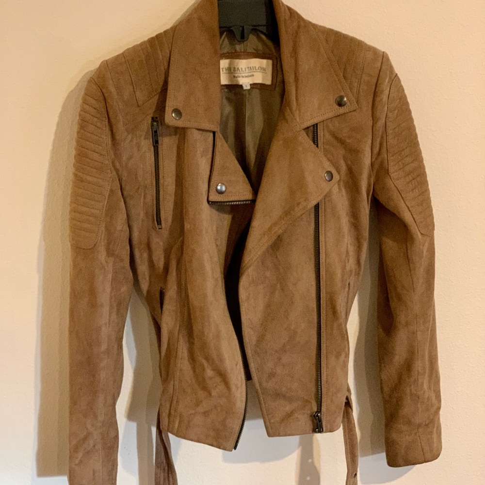 Brown Suede Biker Jacket